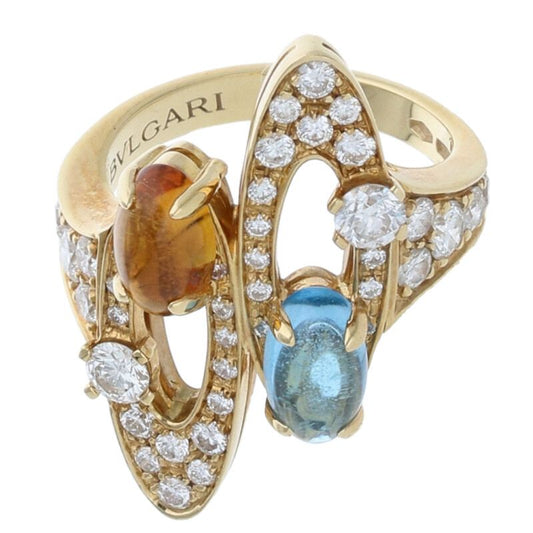 Bvlgari K18YG Ring Gold (Silver 7.7g)