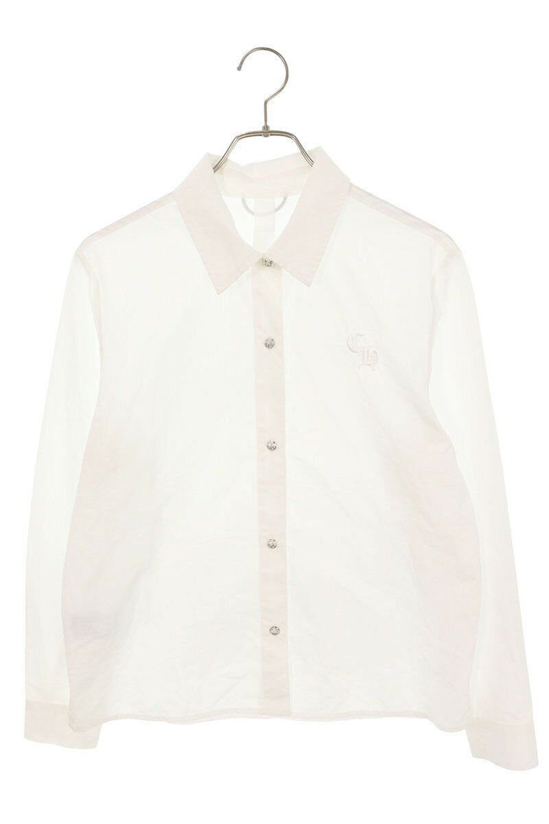 Vintage Chrome hearts Tops - Chrome Hearts Long Sleeve Shirt White Size M - Authentic Archive