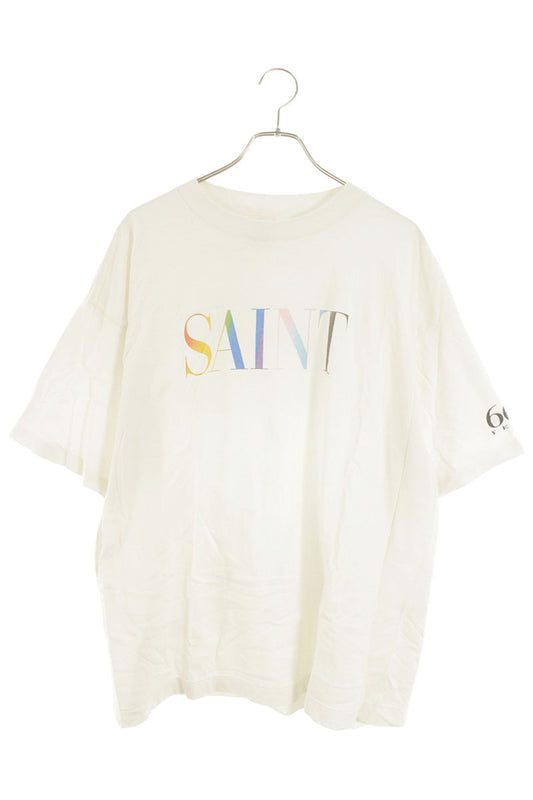 Saint Michael SAINT Logo Print T-Shirt White Size XL