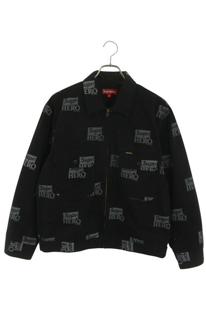 Supreme x Antihero 22SS Work Jacket All-Over Print Cotton Blouson Black Size S
