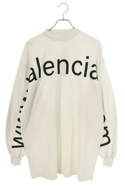 Balenciaga logo embroidery Long Sleeve T-Shirt White Size 1