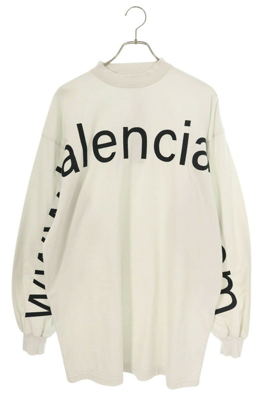 Balenciaga logo embroidery Long Sleeve T-Shirt White Size 1