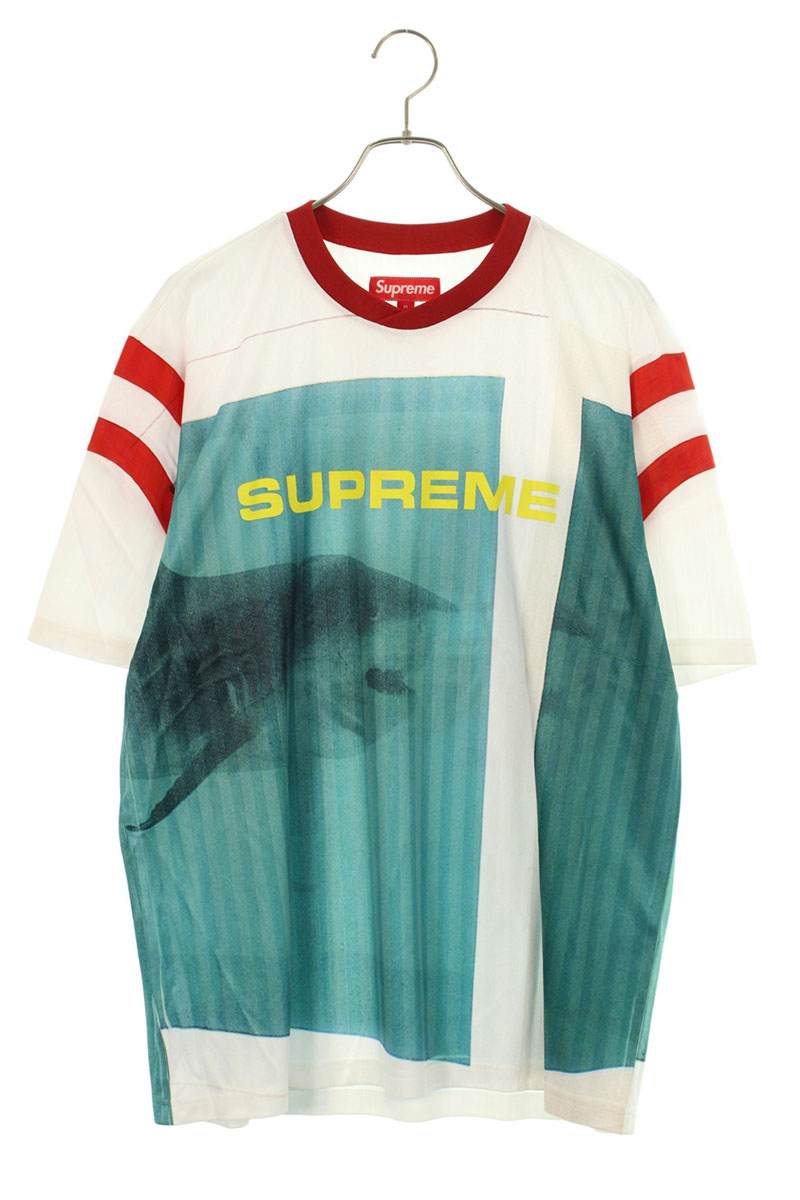 Supreme 25SS Damien Hirst Soccer Jersey T-Shirt White x Red Size M