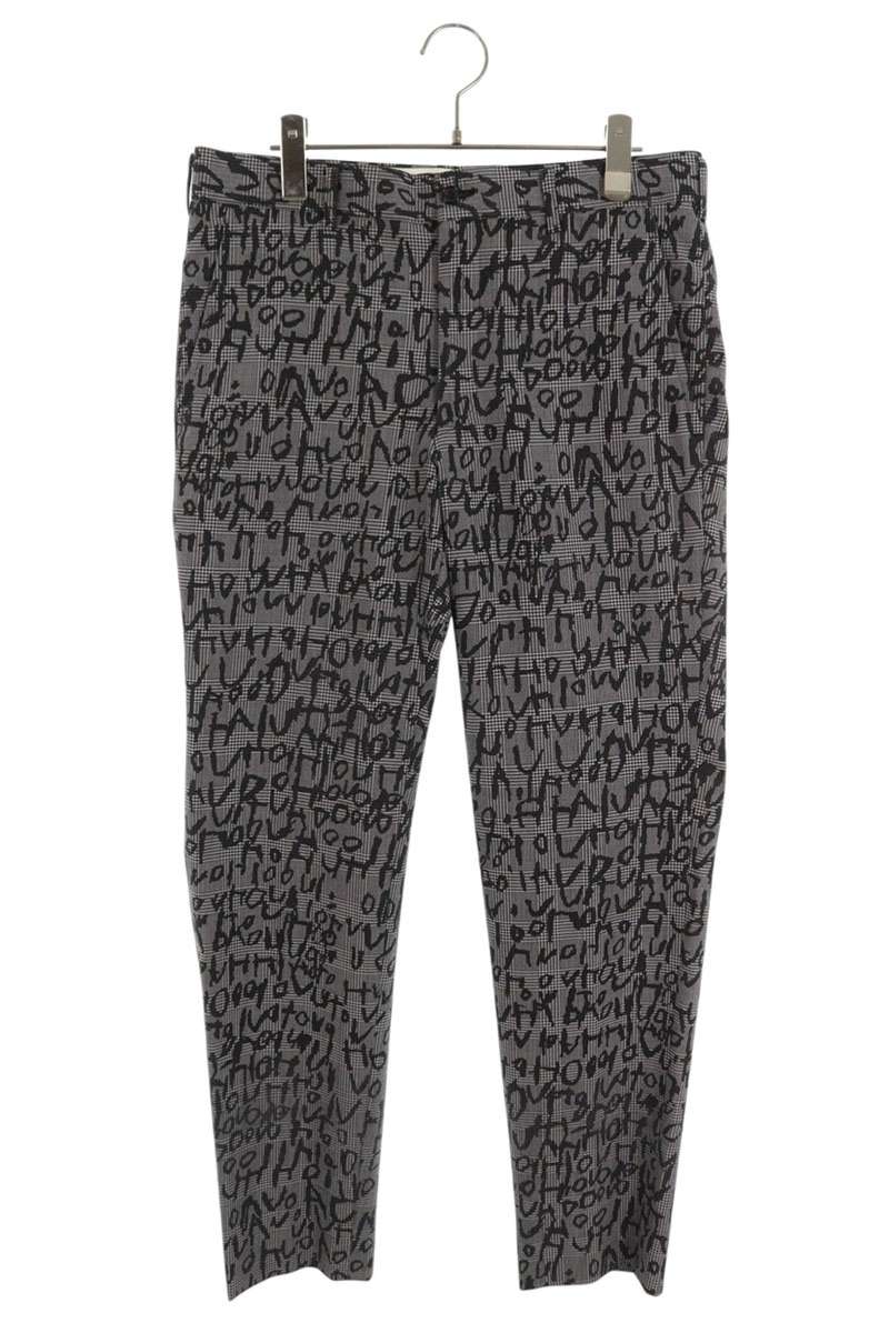 Comme des Garcons AD2023 All-Over Print Long Pants Gray x Black Size S