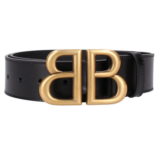 Balenciaga x Gucci BB Logo Leather Belt Size 80