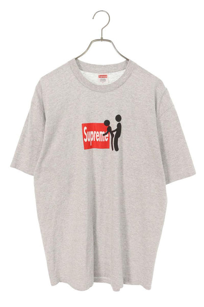 Supreme 25AW Box Logo Stick Tee Front Print T-Shirt Gray Size L