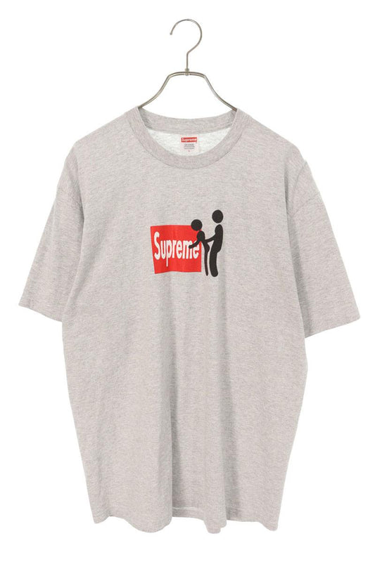 Supreme 25AW Box Logo Stick Tee Front Print T-Shirt Gray Size L