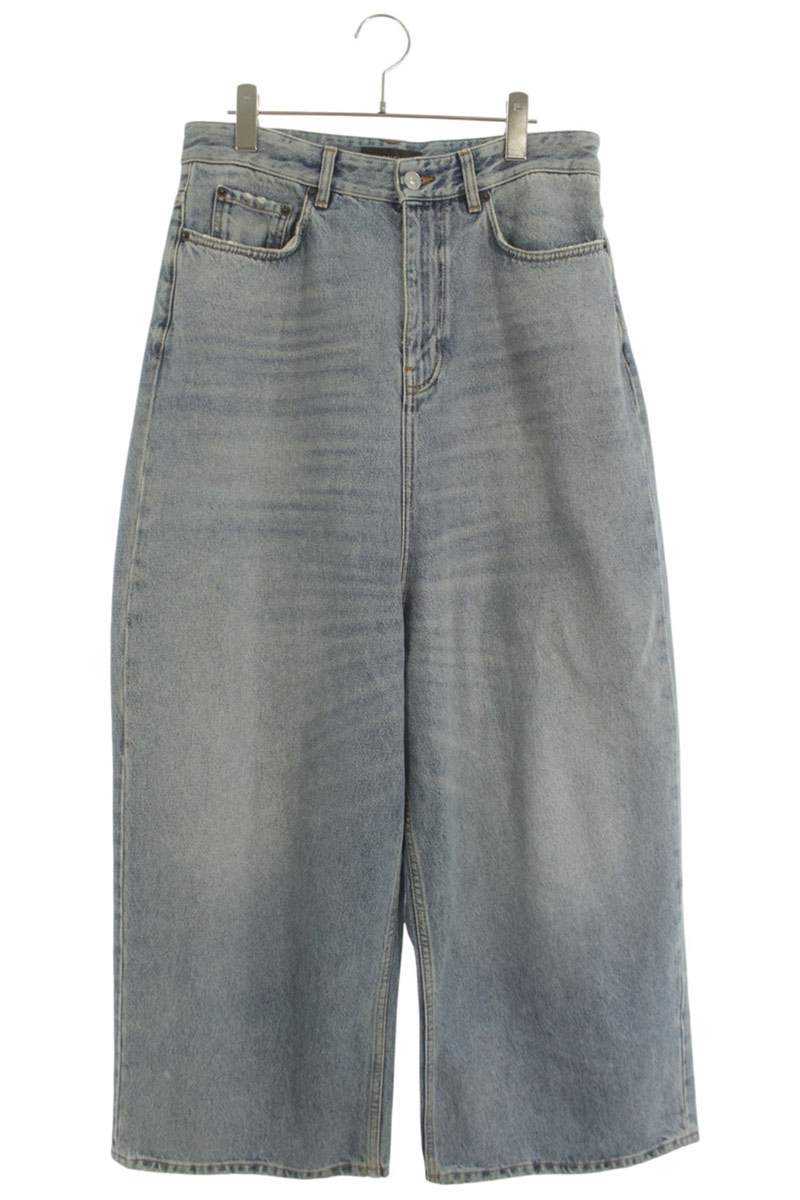 BALENCIAGA Distressed Baggy Wide Jeans Blue Size 26