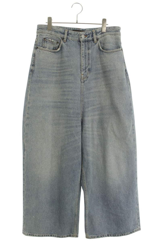 BALENCIAGA Distressed Baggy Wide Jeans Blue Size 26