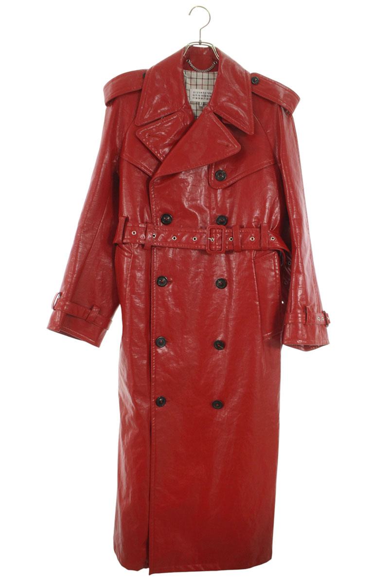 Maison Margiela 20AW Leather Coat Red Size XS