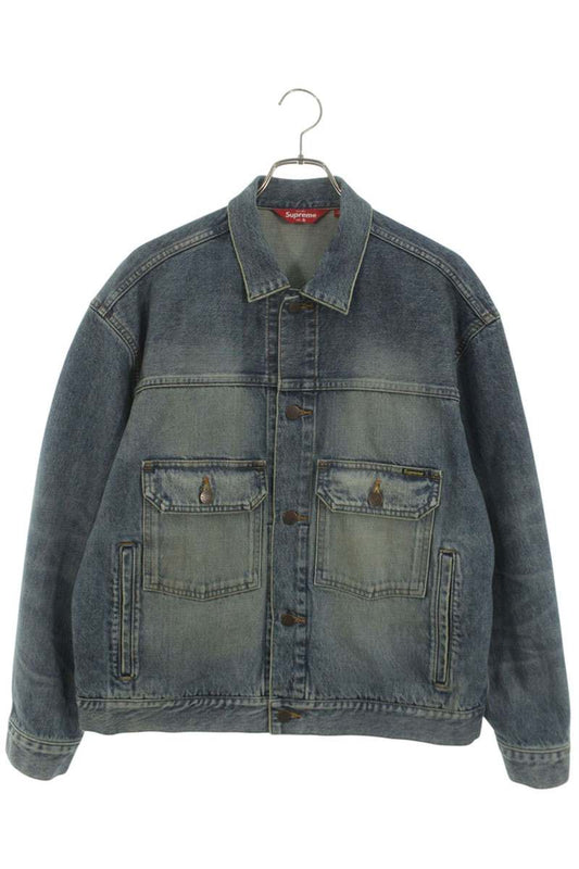 Supreme 24AW DISTRESSED SELVEDGE TRUCKER JACKET Blue Size S