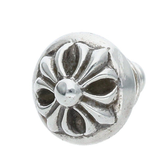 Chrome Hearts Cross Ball Stud Earring Silver (Silver 1.64g)