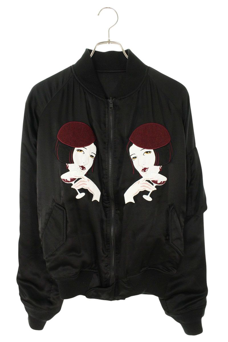 YOHJI YAMAMOTO Reversible Silk Blouson Black Size M