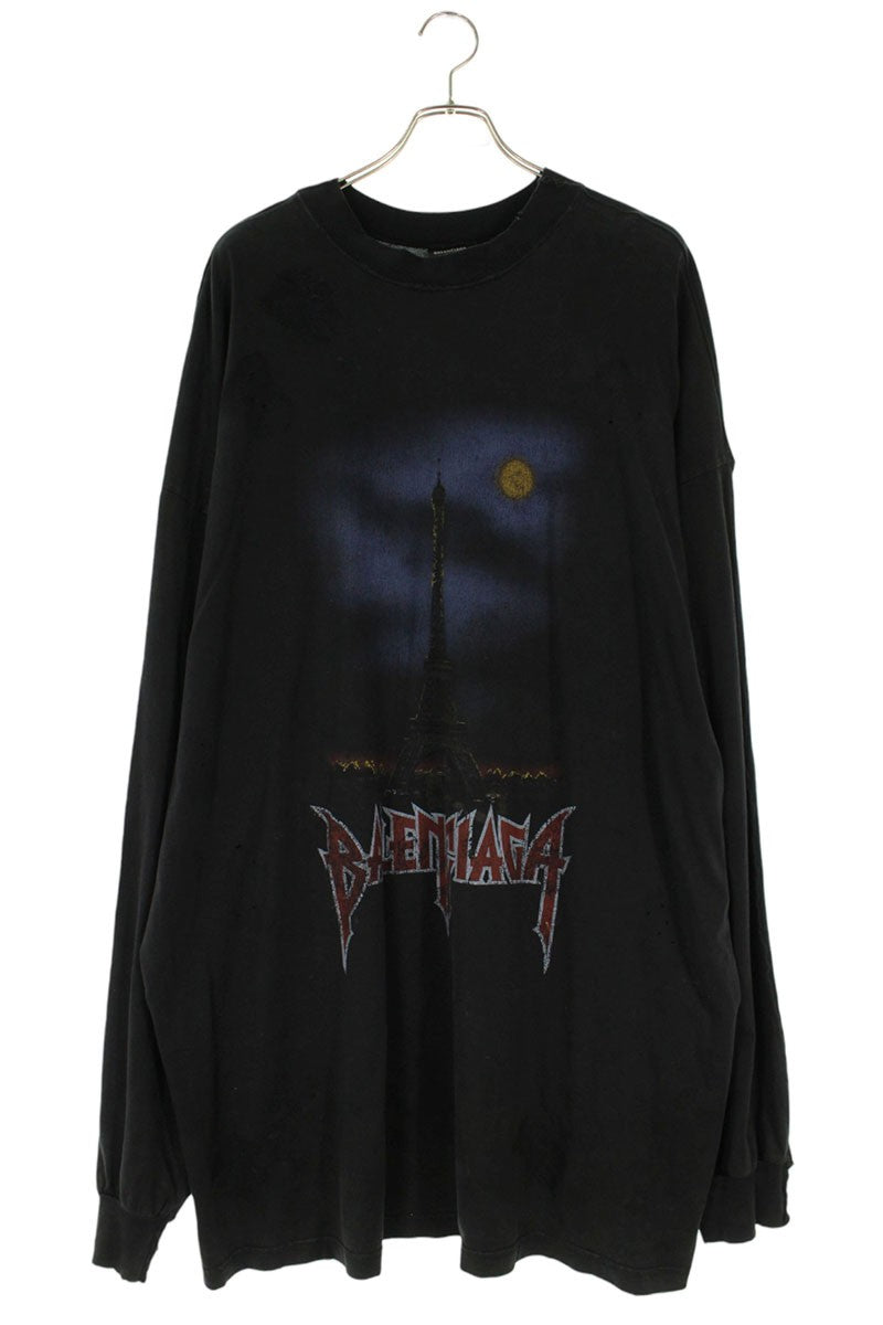 Balenciaga Vintage Print Long Sleeve T-Shirt Black Size 5