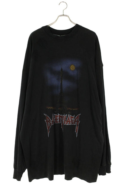 Balenciaga Vintage Print Long Sleeve T-Shirt Black Size 5