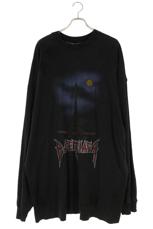 Balenciaga Vintage Print Long Sleeve T-Shirt Black Size 5