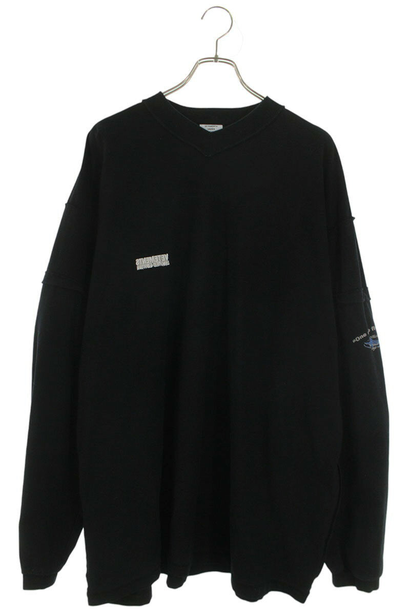 Vetements 24SS Print Long Sleeve T-Shirt Black Size XS
