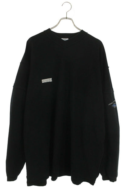 Vetements 24SS Print Long Sleeve T-Shirt Black Size XS