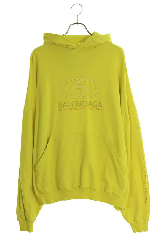 Vintage Balenciaga Tops - BALENCIAGA 24SS Logo Print Pullover Hoodie Yellow Size M - Authentic Archive