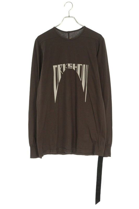 DRKSHDW 25AW Logo Print Long Sleeve T-Shirt Brown Size M