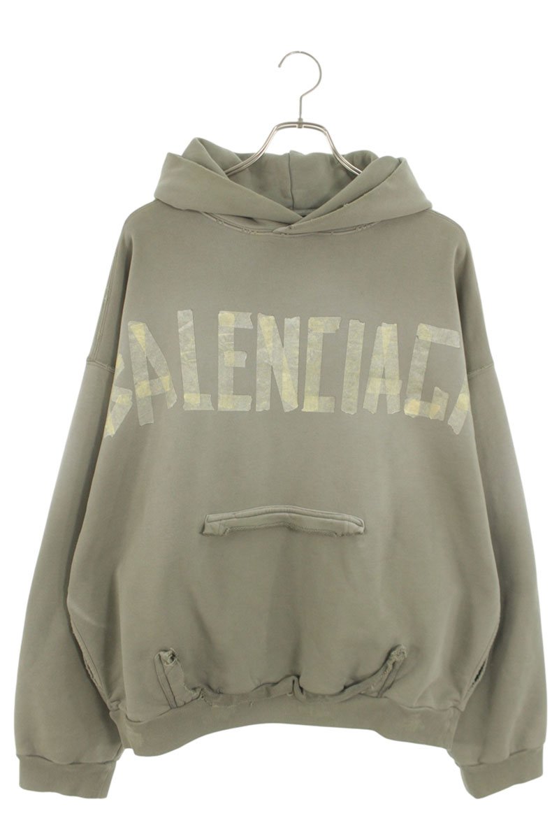 BALENCIAGA 25SS Taped Logo Hoodie Multi Size M