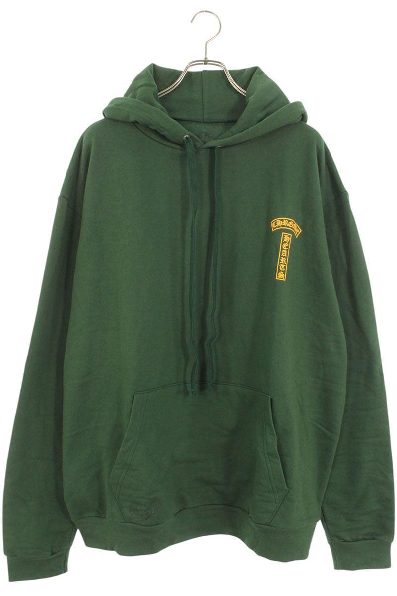 Chrome Hearts SWTSHRT PLV Logo Hoodie Green x Yellow Size XL