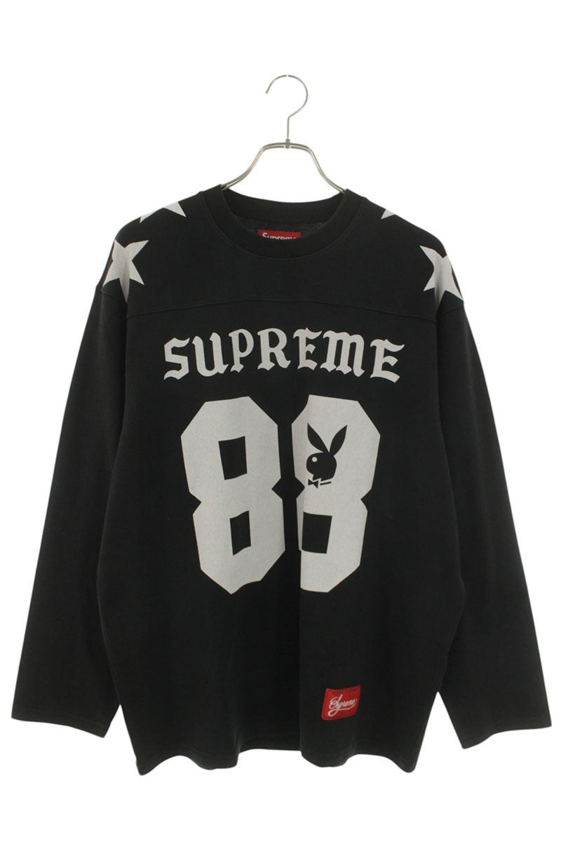 Supreme x Playboy 26SS Playboy L S Football Top Black Size L
