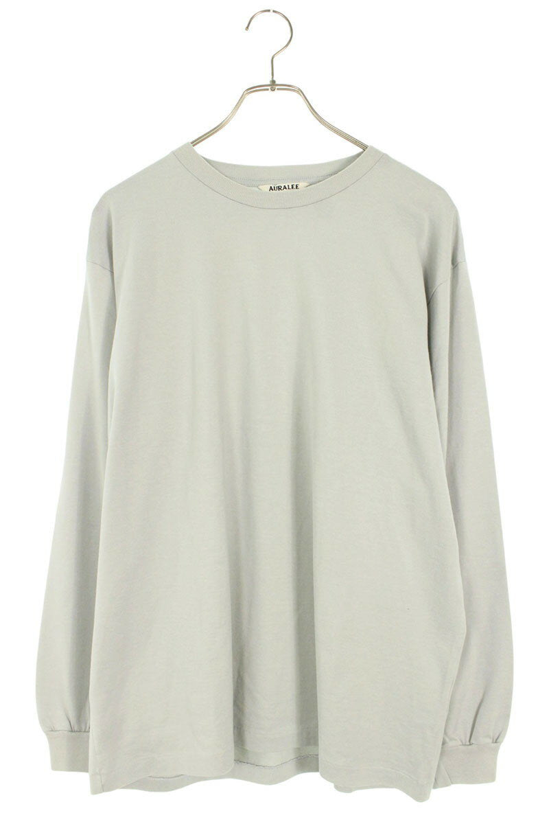Auralee Crewneck Long Sleeve T-Shirt Blue Size L