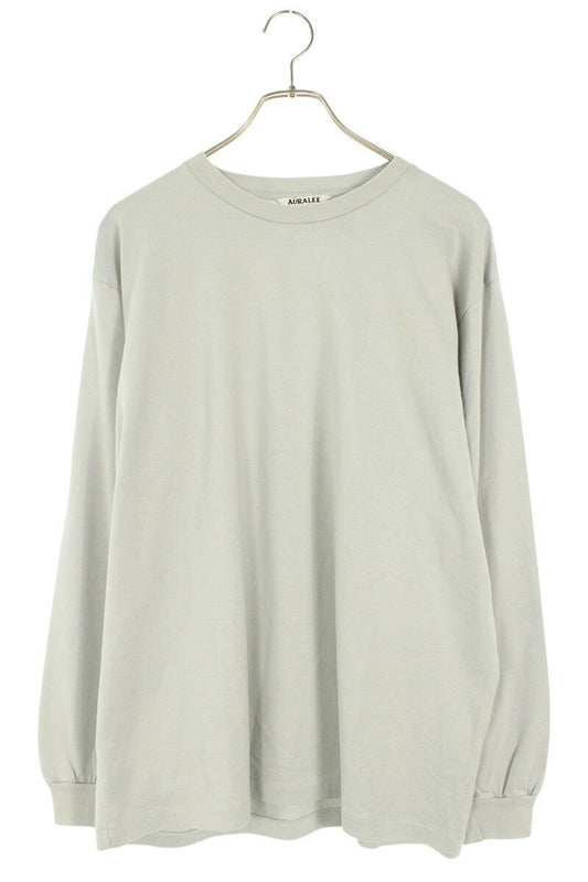 Auralee Crewneck Long Sleeve T-Shirt Blue Size L