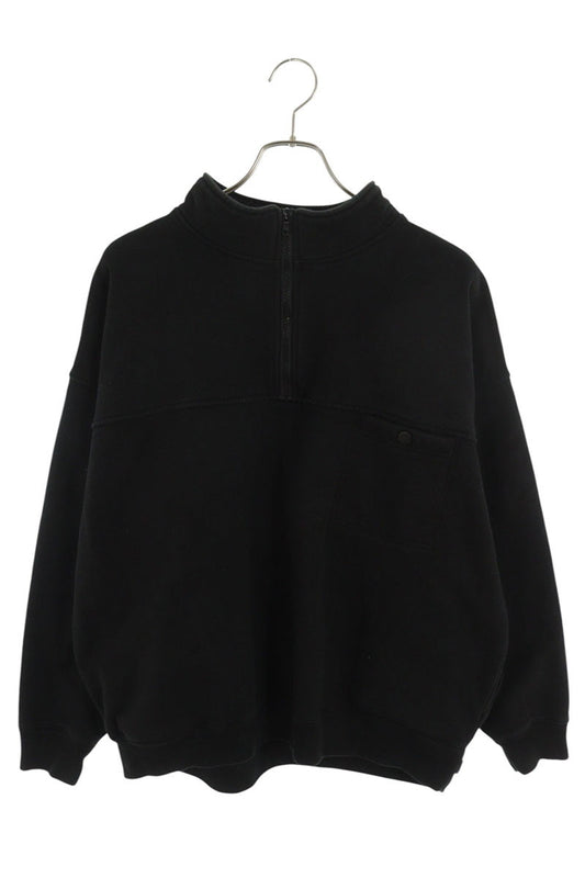 Supreme 22AW Washed Half Zip Pullover Well-Washed Sweatshirt Black Size L