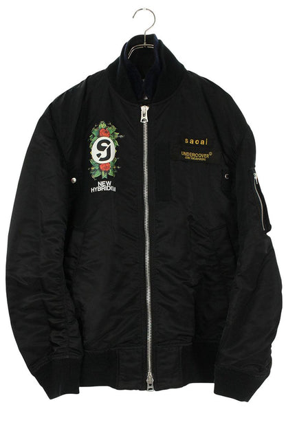 Undercover x Sacai 20SS Logo Print MA-1 Blouson Black Size 3