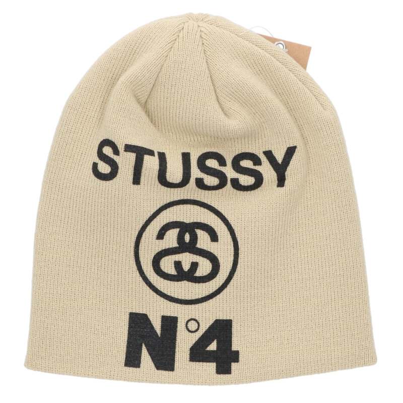 Stussy 25SS Logo Beanie Beige Size ONE