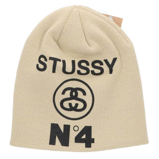 Stussy 25SS Logo Beanie Beige Size ONE