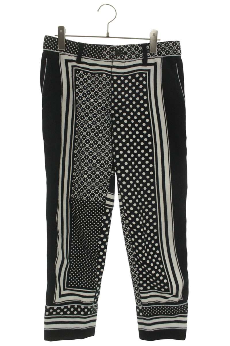 Sacai 16AW All-Over Print Long Pants Black x White US 30