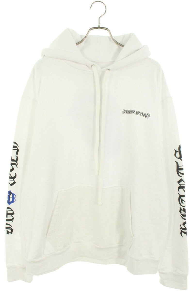 Chrome Hearts SWTSHRT PLVR LTD Print Pullover Hoodie White x Blue Size XL