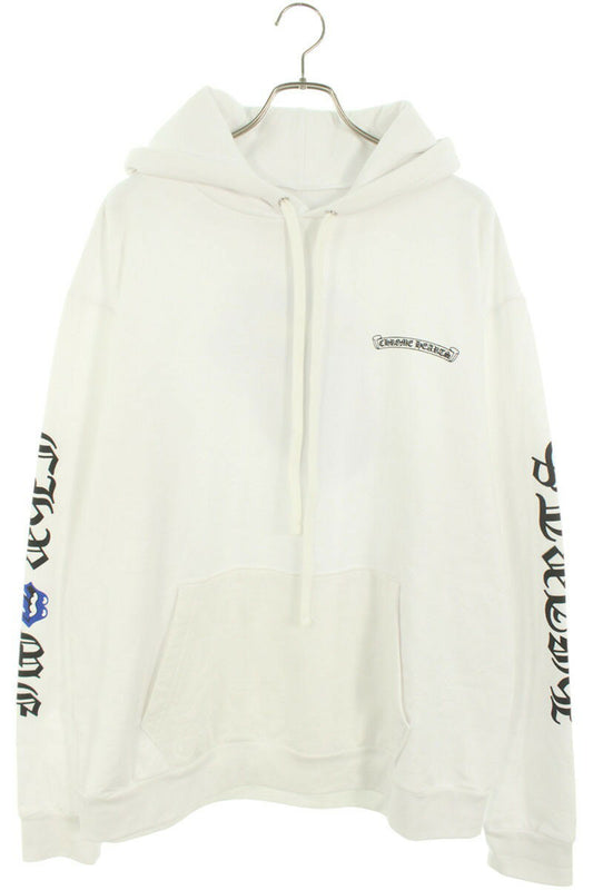 Chrome Hearts SWTSHRT PLVR LTD Print Pullover Hoodie White x Blue Size XL