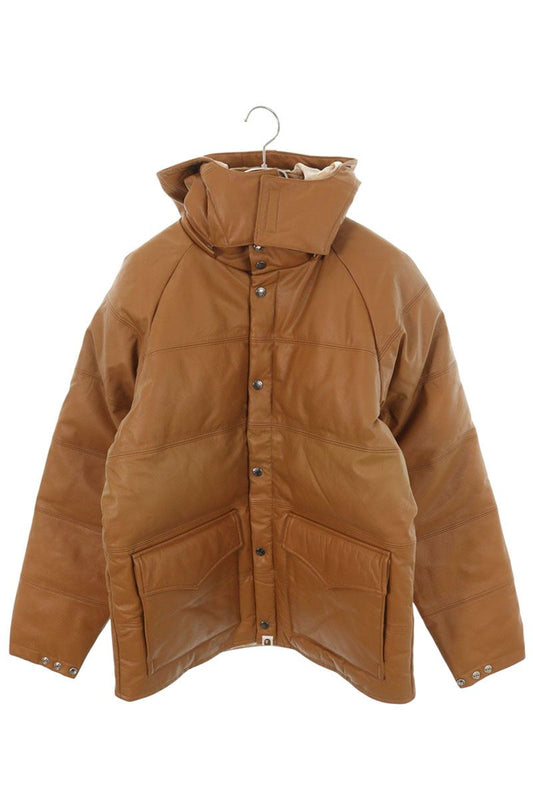 Bape Leather Classic Jacket Brown Size XXL