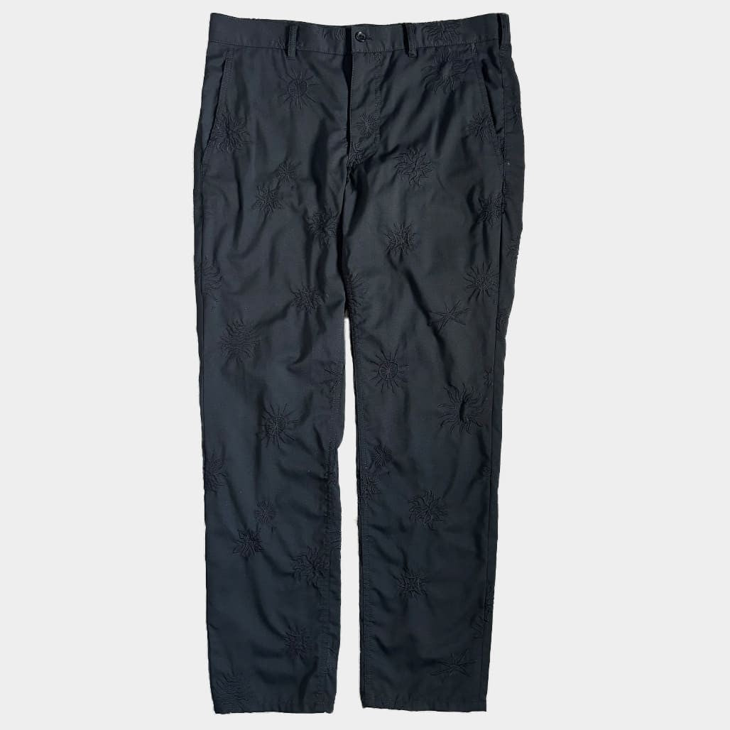 BLACK COMME DES GARCONS 24SS Embroidered Trousers Black Size L