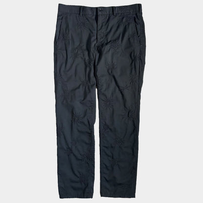 BLACK COMME DES GARCONS 24SS Embroidered Trousers Black Size L