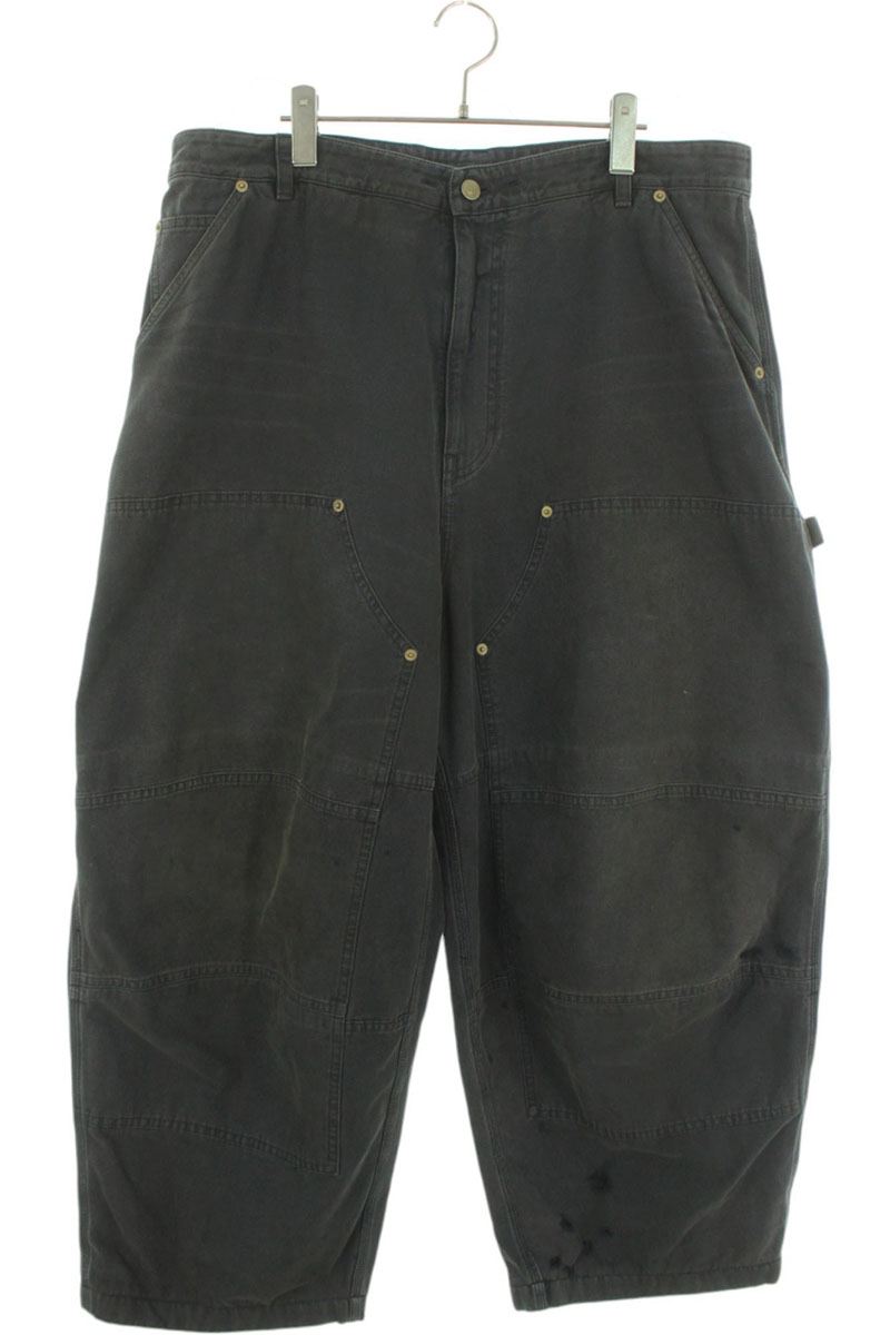 BALENCIAGA Double Knee Painter Denim Pants Black Size 32