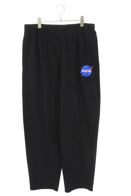 Balenciaga Logo Patch Wide Long Pants Black Size S