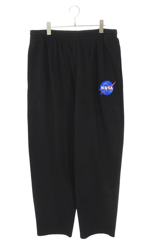 Balenciaga Logo Patch Wide Long Pants Black Size S