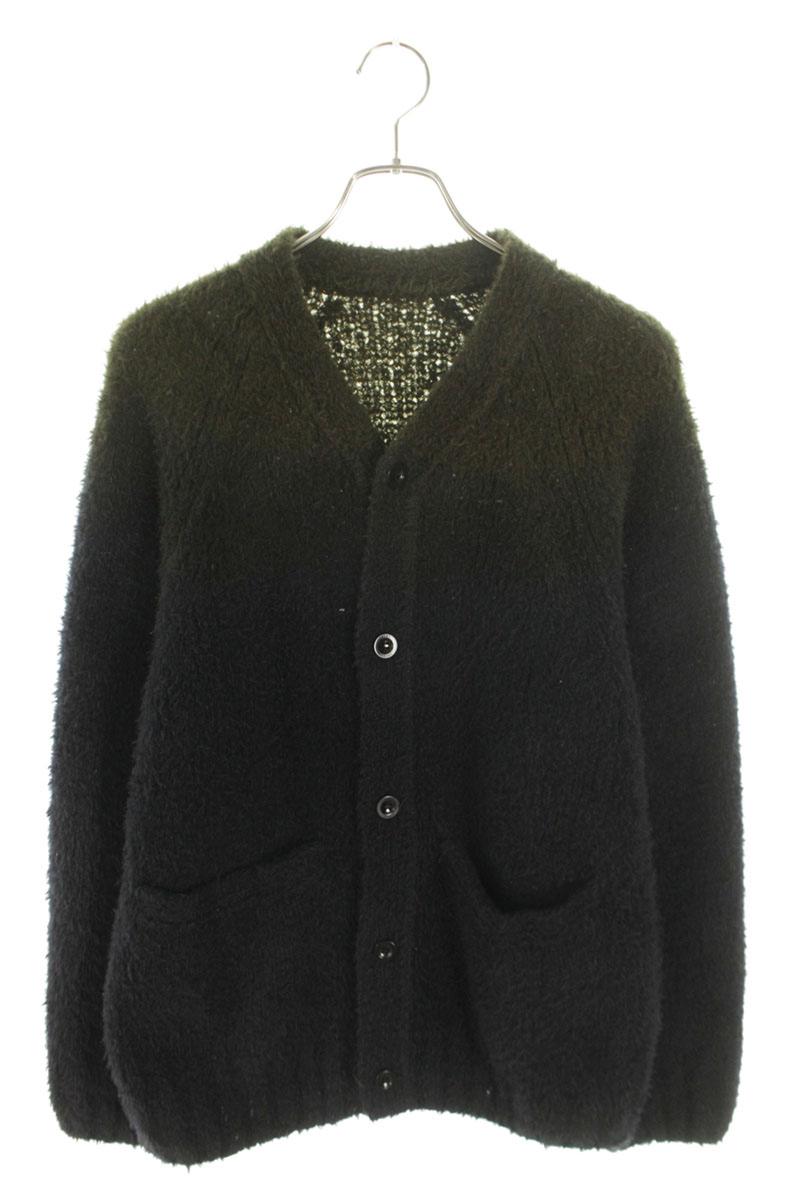 Sacai Gradation Knit Cardigan Black x Green Size M