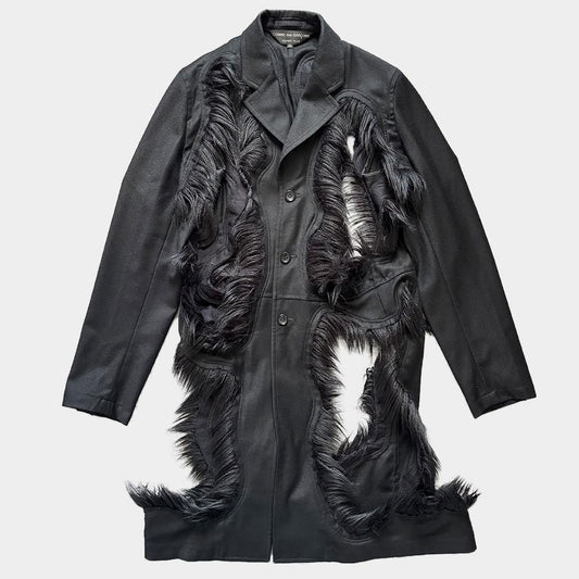 COMME DES GARCONS HOMME PLUS 23AW Fur Chester Coat Black Size S