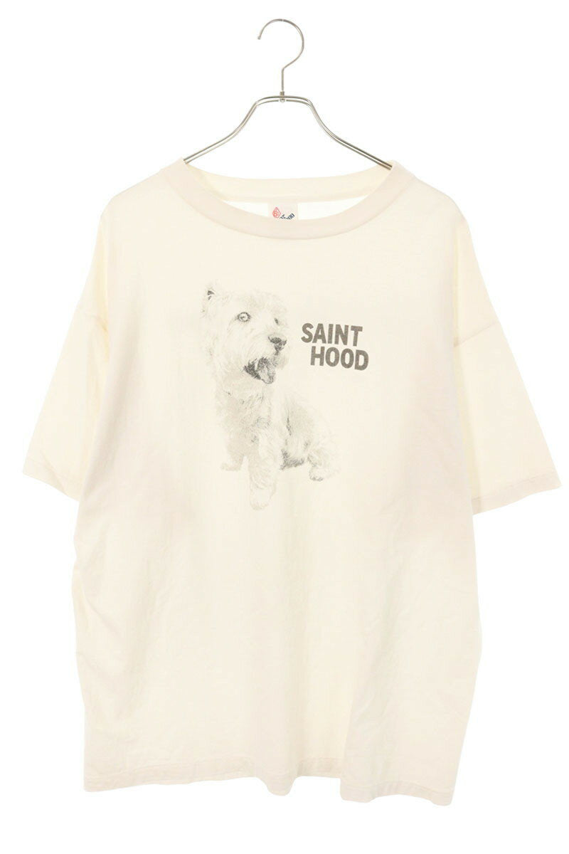 Saint Michael x Neighborhood 23SS Distressed Print T-Shirt White Size XL