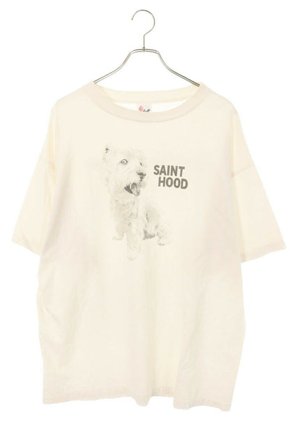 Saint Michael x Neighborhood 23SS Distressed Print T-Shirt White Size XL