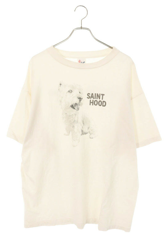 Saint Michael x Neighborhood 23SS Distressed Print T-Shirt White Size XL