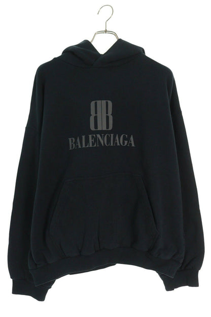 Balenciaga 25AW BB Logo Hoodie Blue Size L