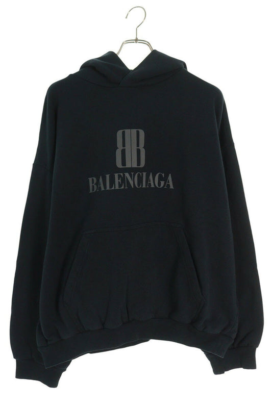 Balenciaga 25AW BB Logo Hoodie Blue Size L