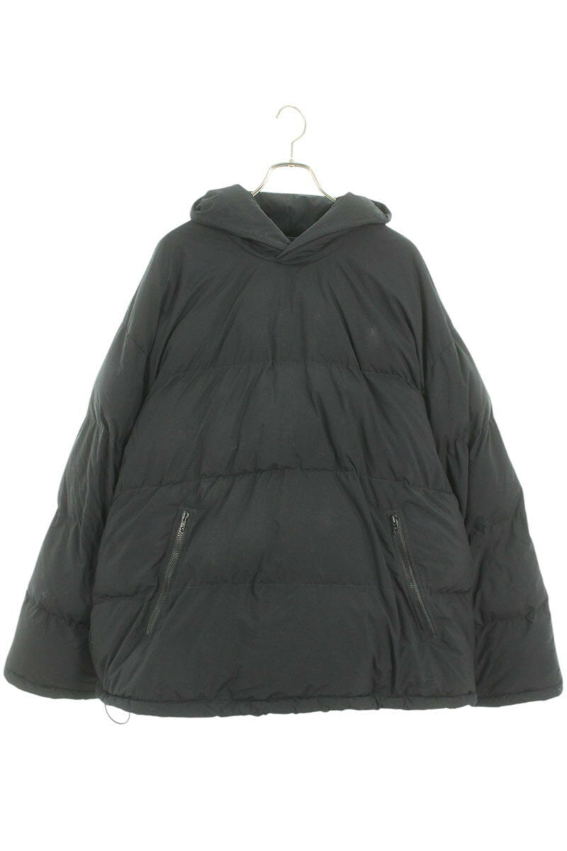 BALENCIAGA Sporty Puffer Down Jacket Black Size L